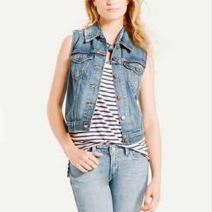 Levi's Denim Original Trucker Vest Size